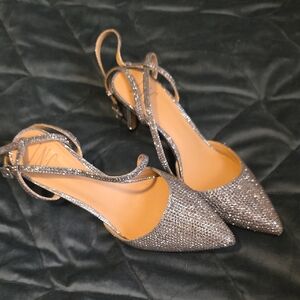 INC International Concepts Sparkling Silver Heels
